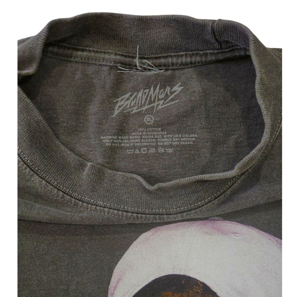Bruno Mars Graphic Tee XL Gray Vintage - Picture 3 of 6